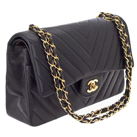 chanel chevron double flap bag|Chanel flap bag jumbo grey.